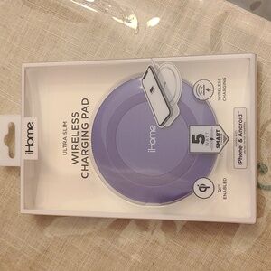 iHome NWT wireless charging pad purple iPhone android
